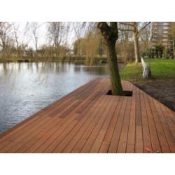 hardhouten vlonderplanken / terrasplanken / dekdelen