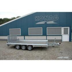 Hulco tridemas machinetransporter / transportaanhangwagen