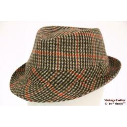 hoed Trilby Hawkins tweed-stijl groen oranje 57, 58, 59 New