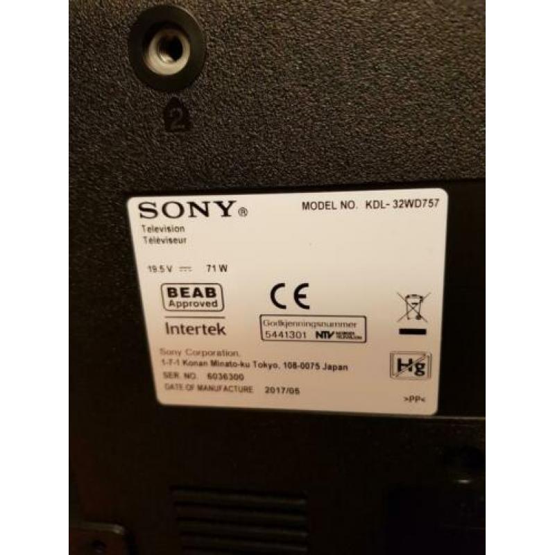 Sony led smart tv 32 inch 82 cm beeld