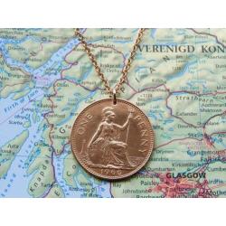 Verenigd Koninkrijk: originele munt ketting/sleutelhanger