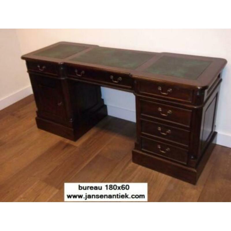 NU of Nooit bureau buro mahonie teak chesterfield va €454,55