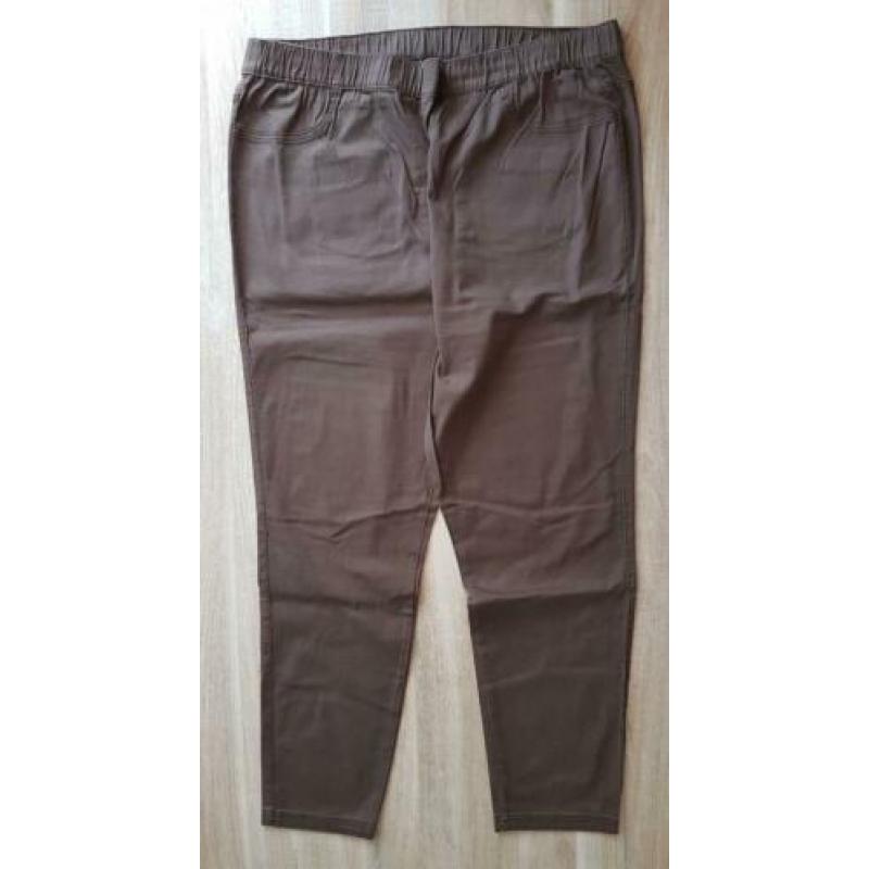 Broek, denim spijkerstof bruin (maat 3XL)NIEUW!!!
