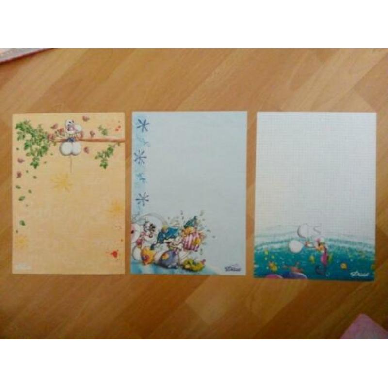 Verzameling diddl plaatjes, postpapier, blokken