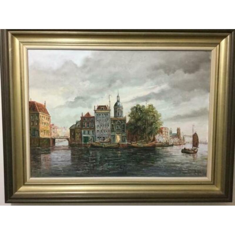 D. van Dijk schilderij - Rotterdam