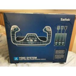 Saitek Yoke System met throttle quadrant