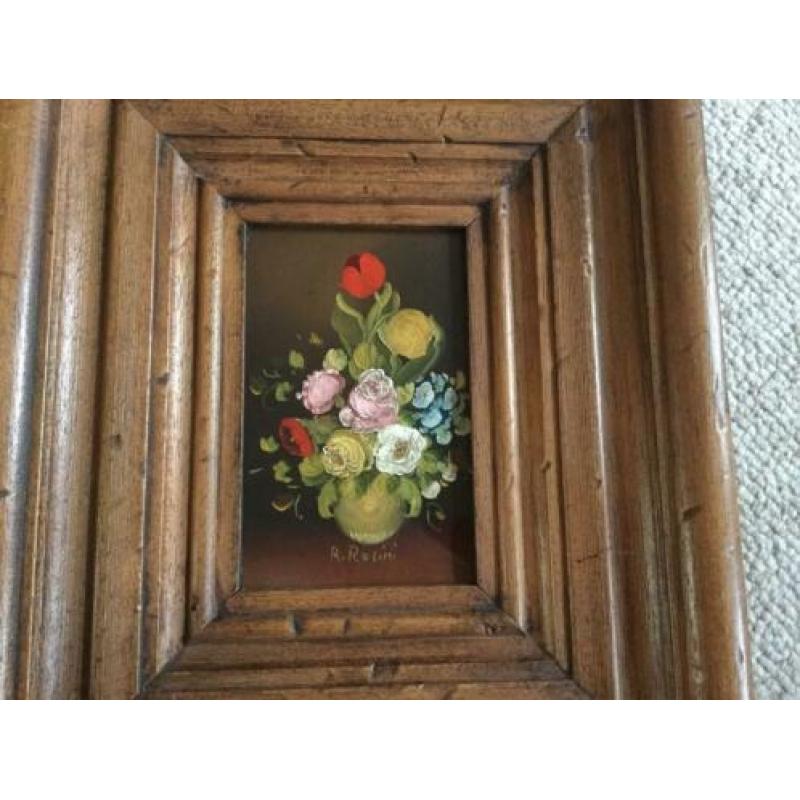 Schilderij R.Rosini 1924-2003 olieverf op koper