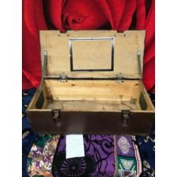 Houten kist | Vintage | Curiosa | ± 74 x 34 x 24 cm | AQ