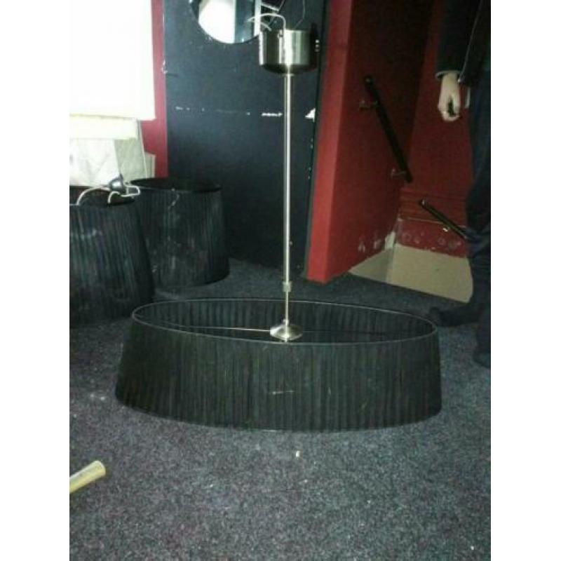Zwarte hanglampen 3 x