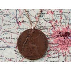 Verenigd Koninkrijk: originele munt ketting/sleutelhanger