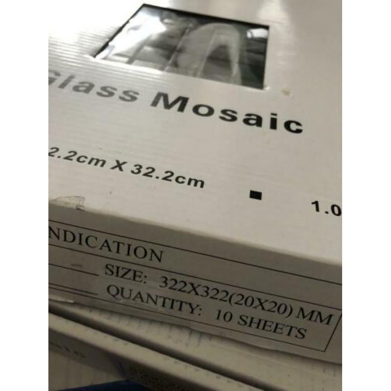 Gloednieuwe glas Mozaïektegels 2,07m2 =direct afhalen