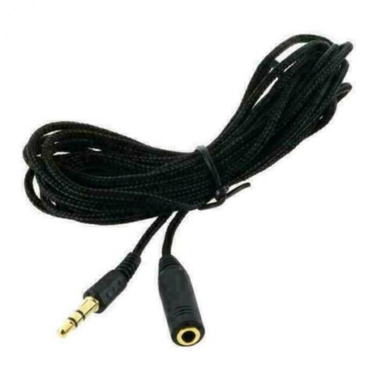 150 cm mini-Jack gevlochten verlengkabel (Gratis Verzending)
