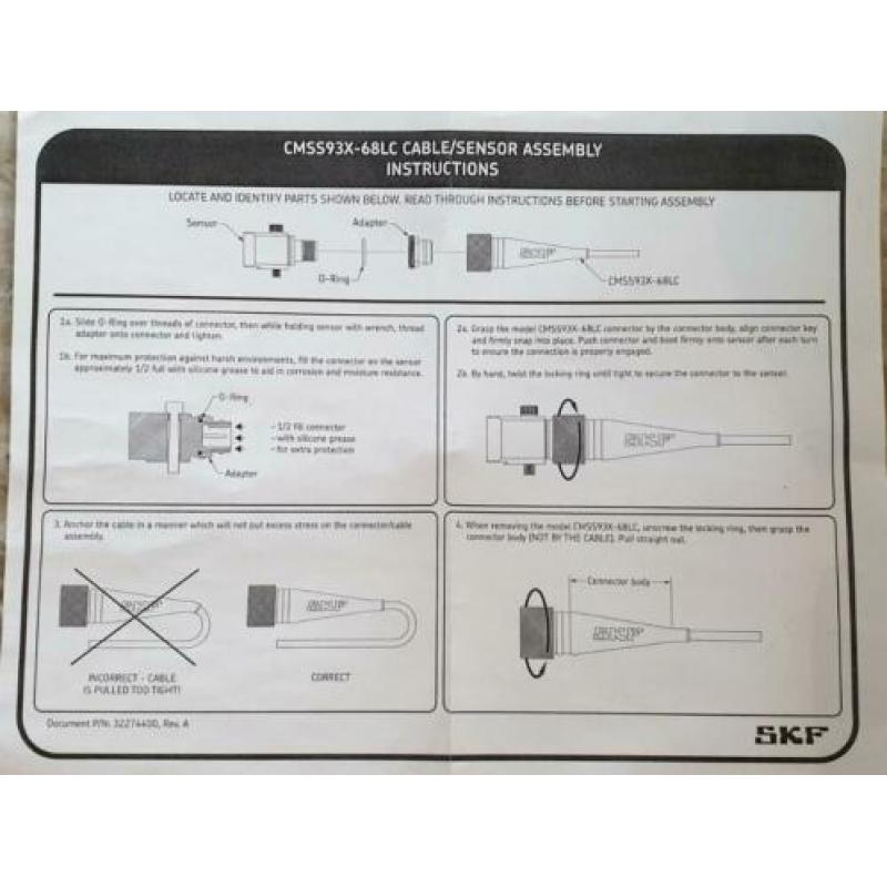 SKF Sensorkabel CMSS 932 68LC 10mtr + 20mtr NIEUW!!