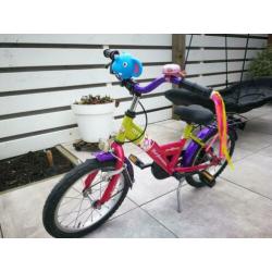 Leuke meisjes fiets 16 inch. Prima fietsje, bandjes prima.