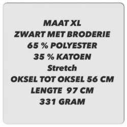 Maat xl - zwarte tuniek met broderie