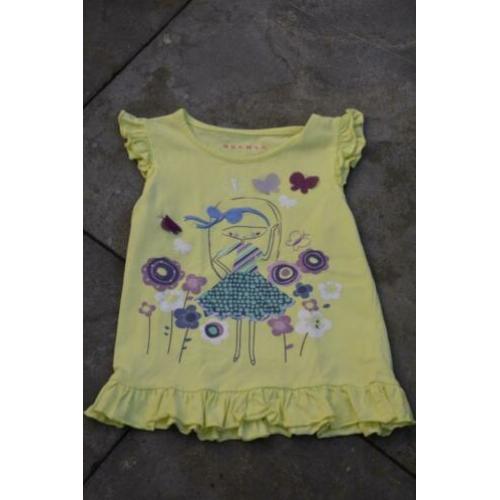 ZO GOED ALS NIEUW geel shirt korte mouw maat 104 NUTMEG