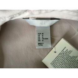 Nieuwe schitterende blouse nude / zacht roze maat 44-46