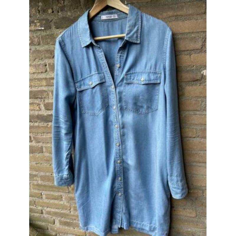 Blouse Mango spijkerblouse maat L blauw ZGAN