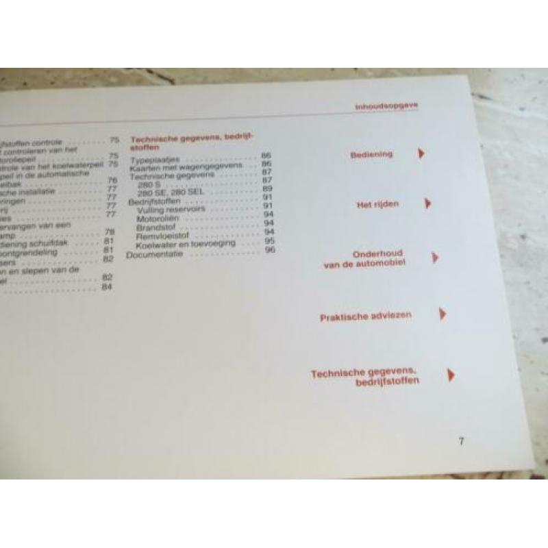 Instructieboek Mercedes 280S - 280SEL W126 '81 '82 '84 Nieuw