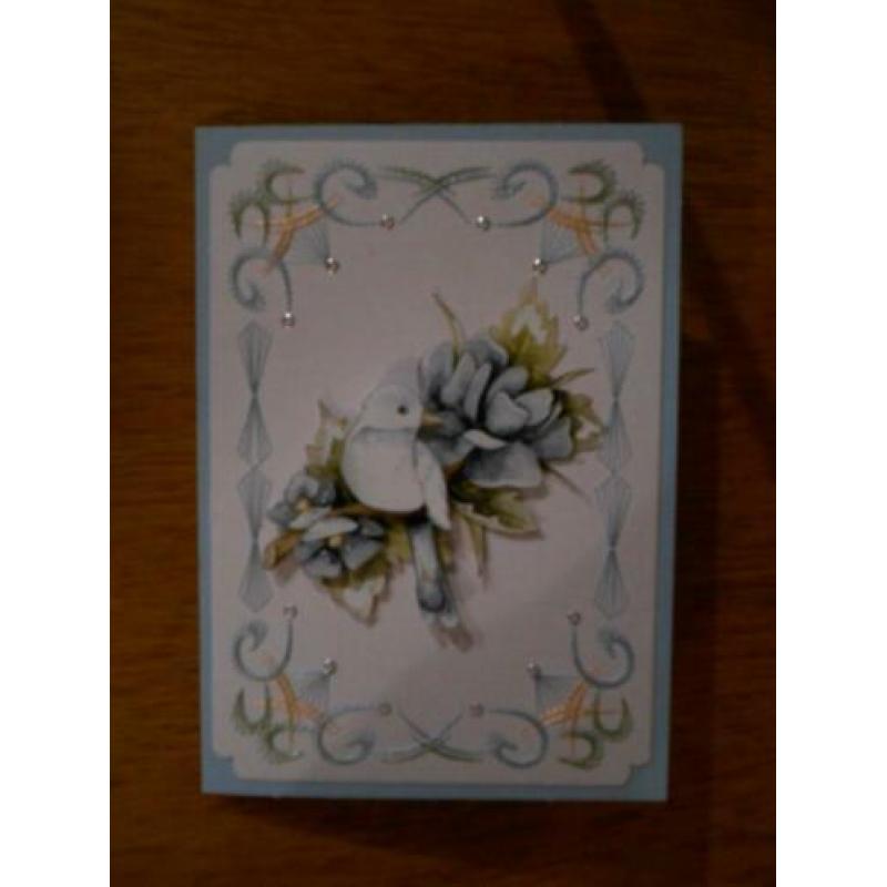 kaarten bloemen geborduurd