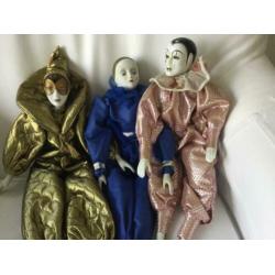 3 pierrot poppen