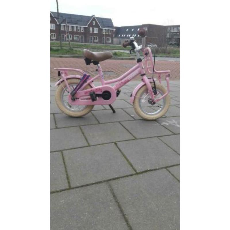 Popal Cooper start fiets 12 inch met zij wieltjes