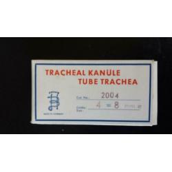 zilveren trachea-canule, compleet