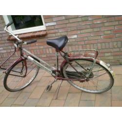 Simplex stations/kroegfiets ,terugtraprem led verlichting.