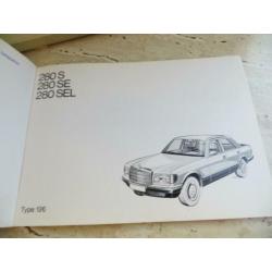 Instructieboek Mercedes 280S - 280SEL W126 '81 '82 '84 Nieuw