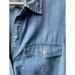 Blouse Mango spijkerblouse maat L blauw ZGAN