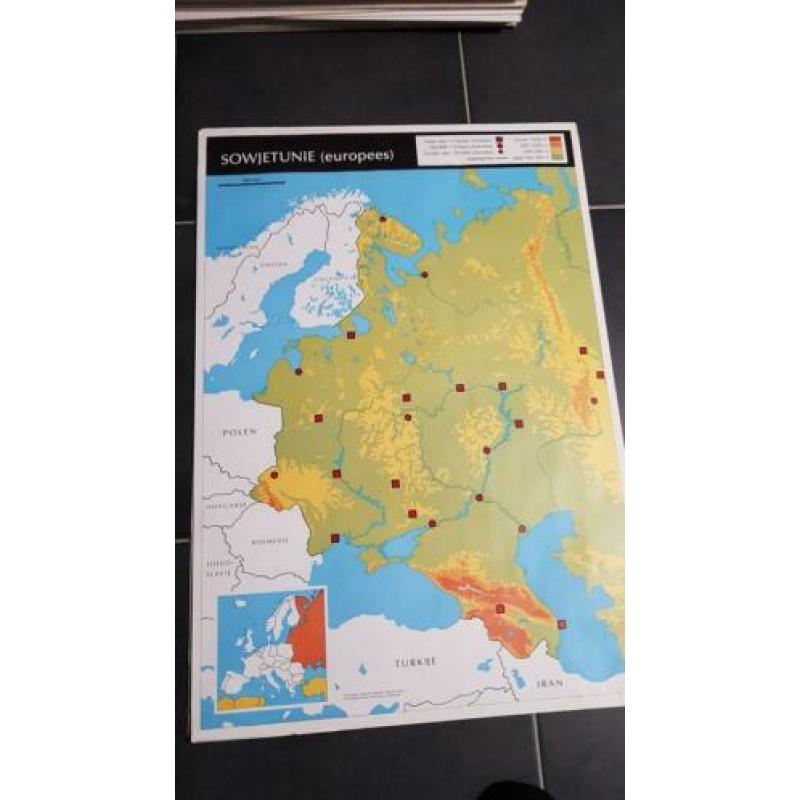 landkaart wereldelen