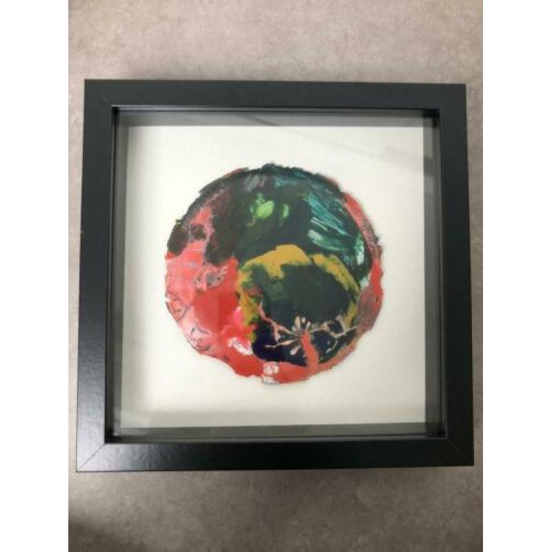 Schilderijtjes in mooie lijst, 25x25 cm, 4 stuks