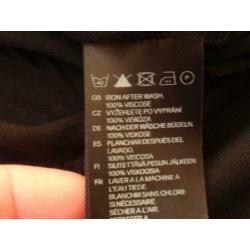 H&M: Zwarte Top met onderboord maat S