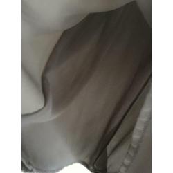 Taupe kleurige zijden blouse, maat 38, Christina Gavioli