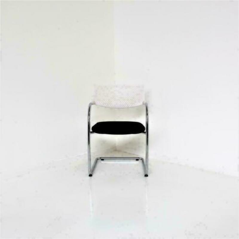Vitra Visavis Vergaderstoelen, Conferentiestoelen, Wit/Zwart