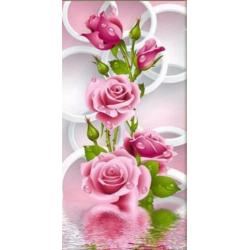 Diamond Painting *LANGE ROZEN/ BLOEMEN* partieel 30x56 cm