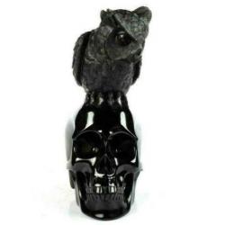 Zwart Obsidiaan Schedel Reiki Skelet Kristal 1.5 KG