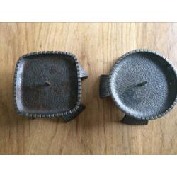 Vintage metalen kandelaar brutaliteit mid century