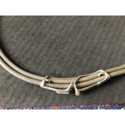 Zilveren Collier Lengte 45 cm. Gewicht 46 gram, eerste gehal