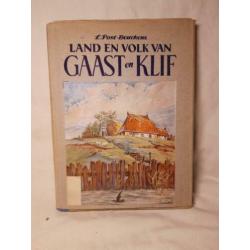 Land en volk van Gaast en klif 1947 met stofomslag - Fries