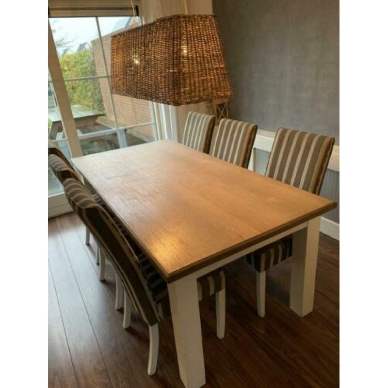 Eettafel 100x200 met 6 stoelen apart of als set te koop