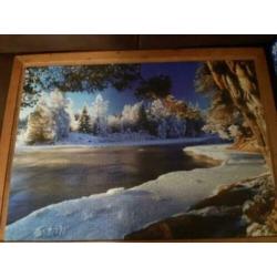 Zeer Mooi Besneeuwde Natuur Puzzel Van Serie Premuim Quality
