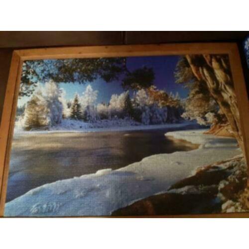 Zeer Mooi Besneeuwde Natuur Puzzel Van Serie Premuim Quality