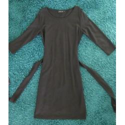 Elegante zwarte jurk driekwart mouw Jazlyn maat S 36