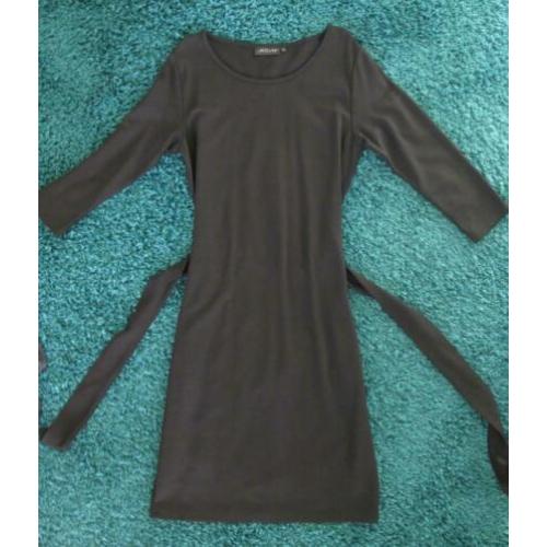 Elegante zwarte jurk driekwart mouw Jazlyn maat S 36