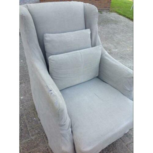 Prachtige linnen fauteuil!