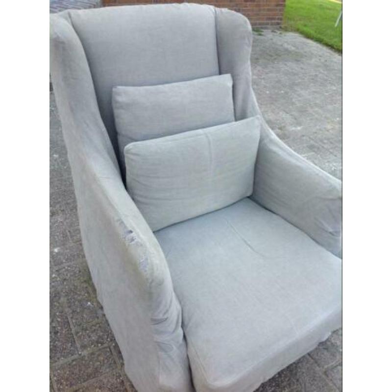 Prachtige linnen fauteuil!