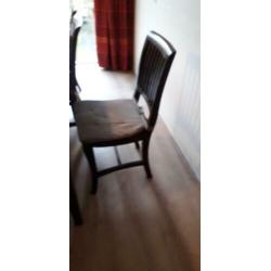 Teakhouten eetkamerset 6 stoelen