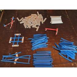 LEGO vintage rails met treinen/wagons 134, 136, 181