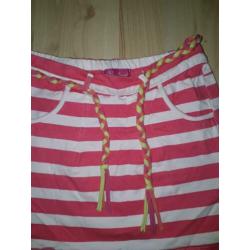 Persival roze/wit gestreept rokje 128/134